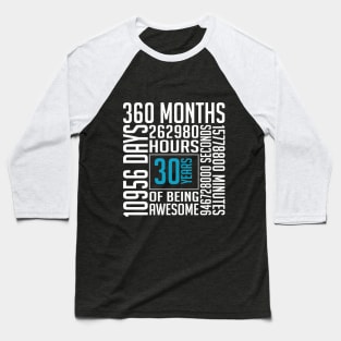 30 Years Old 30th Birthday Vintage Retro T Shirt 360 Months Baseball T-Shirt